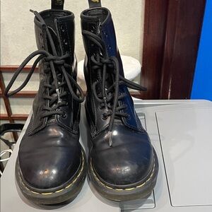 Original Dr. Marten Black Leather Lace-Up Boots Size 7